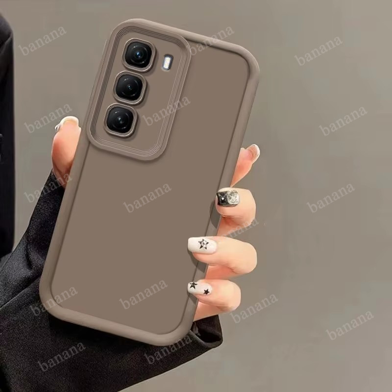 3in1 Infinix Hot 60 Trọn Gói Vỏ Điện Thoại Chống Sốc Cho Infinix Hot 60i 50i Smart 10 Smart 9 X6725 POP 10 Kính Cường Lực Gốm + Phim Ống Kính