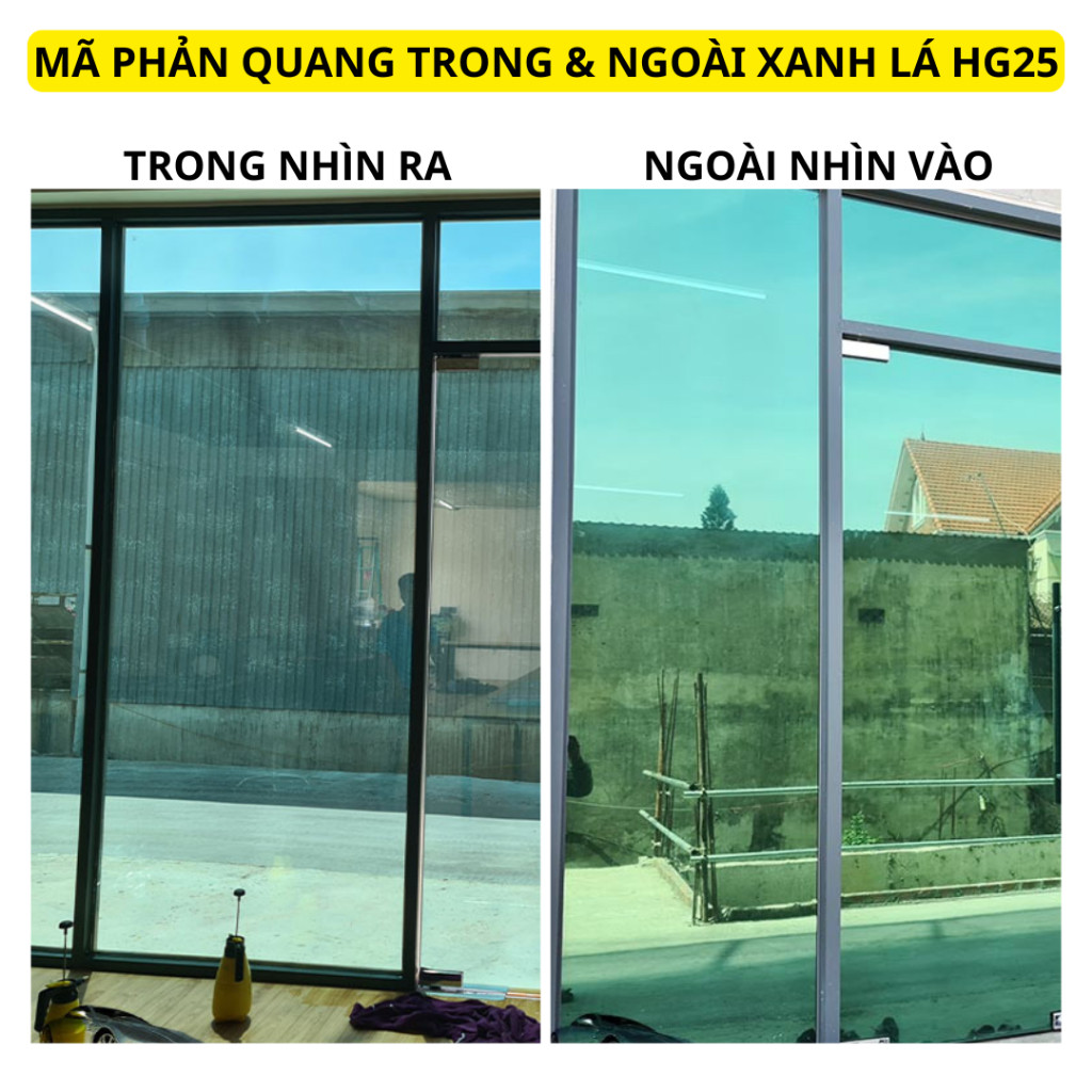 Khổ 1m52 Film cách nhiệt cửa kính phản quang 1 chiều cắt 99% UV, chống nắng cửa sổ, giảm ánh sáng, chống nhìn trộm