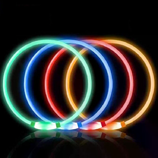 Vòng cổ chó LED phát sáng Vòng cổ chó USB có thể sạc lại TPU Glow An toàn Vòng cổ chó cơ bản cho lớn vừa nhỏ