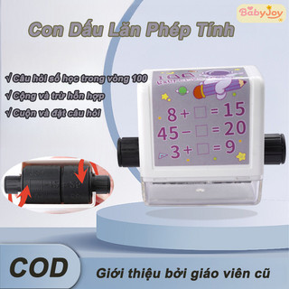 【BabyJoy】Con Dấu Lăn Phép Tính,Con Dấu Lăn Phép Tính Đồ chơi giáo dục,Con lăn phép tính,Tạo Phép Tính Cộng, Trừ, Nhâ