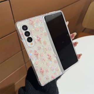 Samsung Galaxy Z Fold7/6/5/4/3 vỏ họa tiết hoa tulip hồng