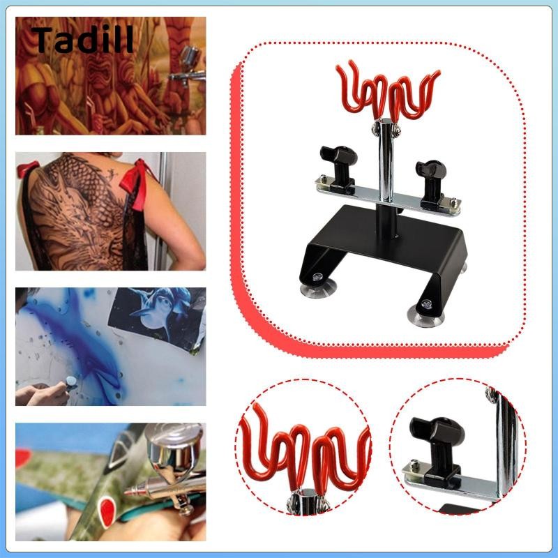 Giá đỡ Airbrush Giá đỡ Airbrush cho không gian làm việc trong nhà để xe Xoay & Nghiêng đa năng để gắn trên bàn Giữ tối đa 4 Airbrushes