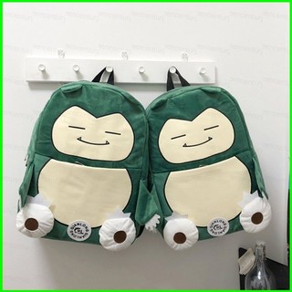 Pokemon Snorlax Sang Trọng Ba Lô Cặp Đôi Túi Dung Tích Lớn Ba Lô Sinh Viên Đại Học Nữ Hoạt Hình Dễ Thương Túi Đi Học