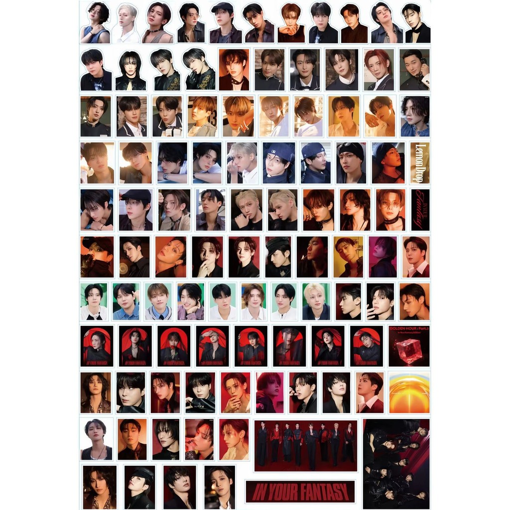 94-100 Cái ATEEZ GOLDEN GIỜ: Part.3 Nhãn dán ảnh sinh nhật HÈ PHOTOBOOK Hongjoong Seonghwa Yunho Hành lý Notebook Laptop Điện thoại Sổ tay DIY Kpop Sticker YM