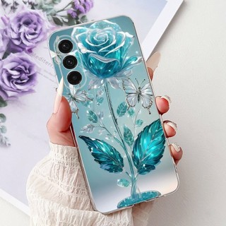 Dành Cho Samsung Galaxy Galaxy A36 A56 5G Vỏ SM-A366B SM-A566B Vỏ Silicon Mềm Hình Bướm Hoa Thời Trang Cho Samsung A36 Ốp Lưng