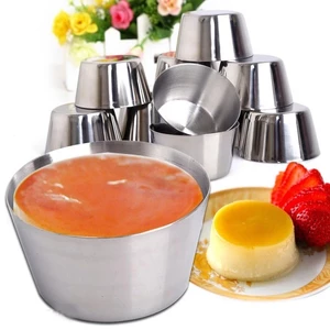 Bộ 5 Khuôn Làm Bánh Flan Inox / Làm Rau Câu đủ kích cỡ [Có sẵn] - Kim Hùng