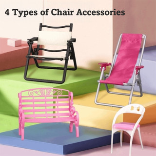 Mô hình nội thất mini RISEDOT, Kích thước nhỏ Phong cách giải trí Nhà búp bê Ghế giải trí, Thiết kế gấp thu nhỏ Đạo cụ ảnh Ghế mô hình Ghế cắm trại mini Trang trí nội thất