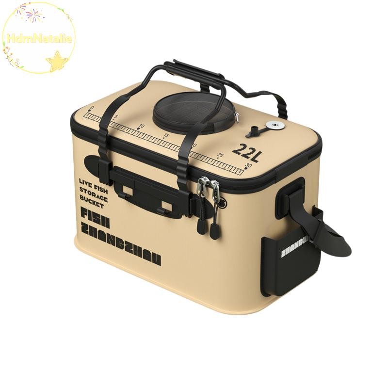 Xô Câu Cá 12L/22L Có Thể Gập Lại, Làm Từ EVA, Bảo Vệ Cá Tươi