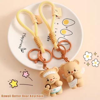 Hoạt Hình Bơ Móc Khóa Anime Dễ Thương PVC Gấu Móc Khóa Đồ Chơi Cho Mặt Dây Chuyền Túi Phụ Kiện Quà Tặng Cặp Đôi