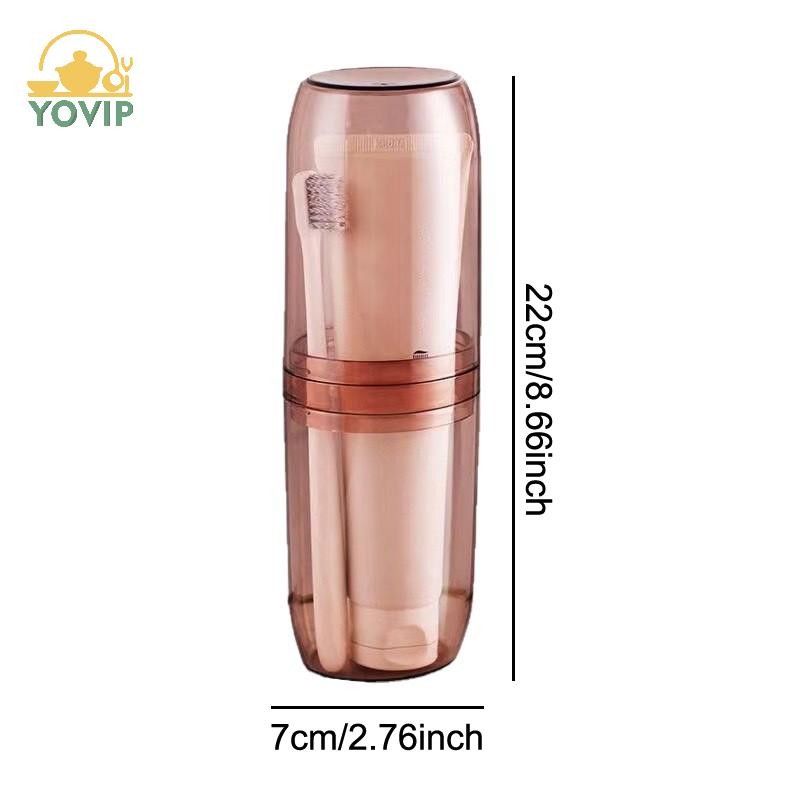 YOVIP 2 / 4 Cốc Bàn Chải Đánh Răng Hộp Bảo Quản Cốc Nước súc Miệng Di Động Hộp Bảo Quản Kem Đánh Răng Đồ Dùng Vệ Sinh Du Lịch Cốc Bàn Chải Đánh Răng Di Động VN