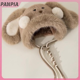 PNPIA-Warm Dễ Thương Nữ Chó Con Tai Di Chuyển Sang Trọng Mũ Thu Đông Cô Gái Ngọt Ngào Dày Chống Lạnh Bảo Vệ Tai Dệt Kim