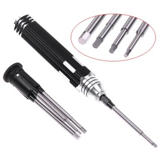 Bộ Tua Vít Lục Giác 4 Trong 1 1.5-3.0mm Kim Loại Cứng Cáp Chuyên Dụng Sửa Xe Điều Khiển Từ Xa