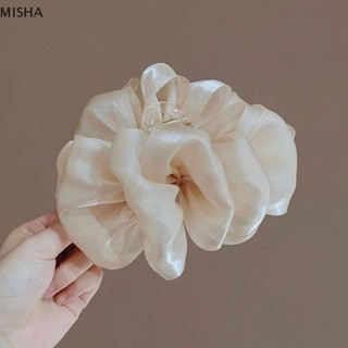 Misa Mùa Hè Ngọt Ngào Vuốt Tóc Cho Nữ Đa Năng Kẹp Màu Trơn Thanh Lịch Đuôi Ngựa Kẹp Mũ Đội Đầu Phụ Kiện Tóc Thời Trang Quà Tặng