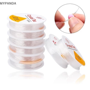MYPANDA Dây thun trong suốt 0.5 - 1mm với pha lê nhỏ, phù hợp DIY vòng tay
