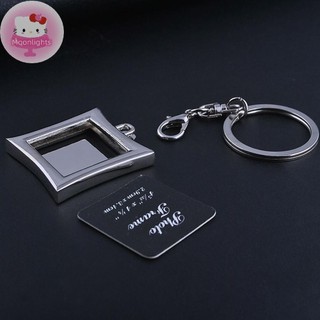 Moonlights 1pc Sang Trọng Trong Suốt Trong Suốt Chèn Ảnh Khung Ảnh Móc Khóa Móc Khóa EN