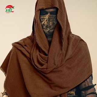 Áo trùm đầu thời trung cổ màu nâu đen, phù hợp cosplay unisex