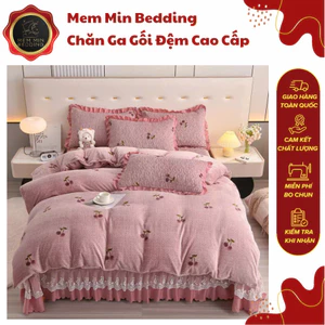 Bộ Chăn Ga Gối Nỉ Nhung Trần Bông Cao Cấp, Mềm Mịn – Đẳng Cấp Mùa Thu Đông - MemMinBedding