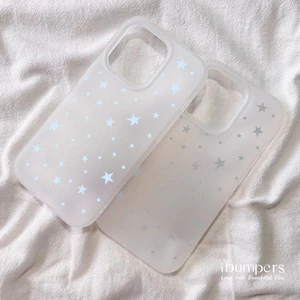 ibumpers Ốp Điện Thoại iPhone Đơn Giản INS Họa Tiết Ngôi Sao Ốp Lưng Trong Suốt Nhám Mờ Chống Bẩn Cho IPhone 16 15 14 12 13 11 Pro Max IP 7 8 Plus X XS XR