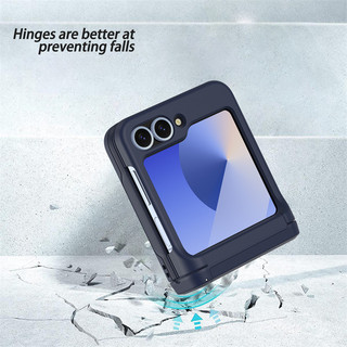 Ví Thẻ Chèn Gấp Ốp Lưng Điện Thoại Samsung Galaxy Z Flip 7 5 6 4 3 Chống Sốc Giá Đỡ Bản Lề Bao Da Cho Galaxy Z Flip7 5G