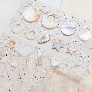 Tự Nhiên Mẹ-of-Pearl Trắng Bướm Vỏ Năm Cánh Ngôi Sao Tình Yêu Lỗ Đơn Đôi Mặt Dây Chuyền DIY Bông Tai Phụ Kiện Tóc Phụ Kiện