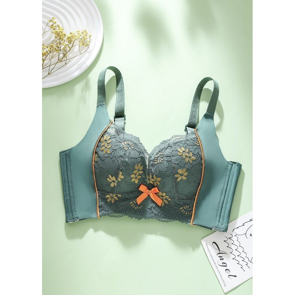 Bộ ngực nhỏ dày và tập hợp loại điều chỉnh chống chảy xệ để đóng bên ngực ren gợi cảm áo ngực lót nữ