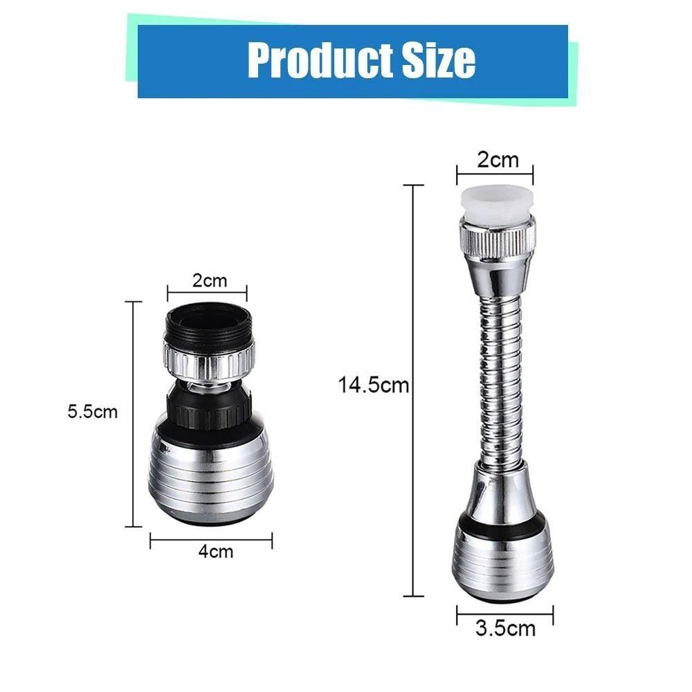 DAYBREAK 1 Bộ Vòi 360 Độ, Tiết Kiệm Nước Bong Bóng Xoay Đa Năng, Dụng Cụ Nhà Bếp Phòng Tắm Chế Độ Kép Vòi Tăng Áp Mở Rộng Vòi Lọc Vòi Phun