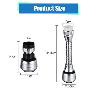 [Vận chuyển nhanh] THEHOMECO 1 Bộ Vòi 360 độ, Bộ mở rộng vòi phun tăng áp đa năng Bộ bong bóng xoay, Dụng cụ nhà bếp phòng tắm chế độ kép Vòi lọc đầu chống bắn tung tóe