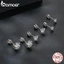 Bamoer 925 Sterling Sliver Bông Tai Lấp Lánh Moissanite Trang Sức Quà Tặng Cho Nữ MSE065