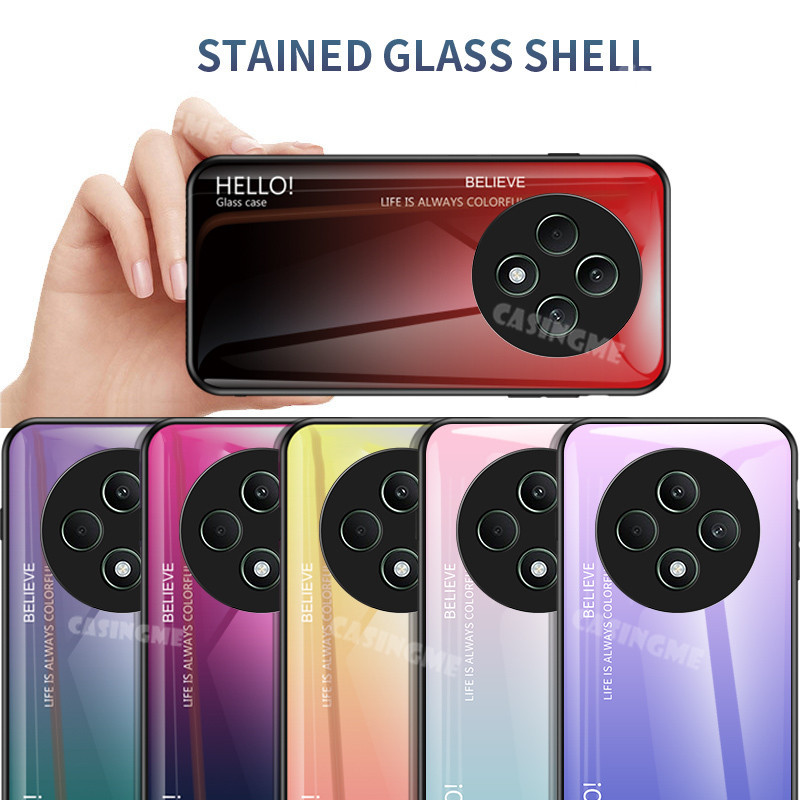 Ốp điện thoại kính cường lực Oppo Reno12 F 5G 2024 cho Oppo Reno 12F Reno12F Reno12 12 Pro F 4G 5G 2024 Vỏ điện thoại Gradient Ốp lưng chống sốc