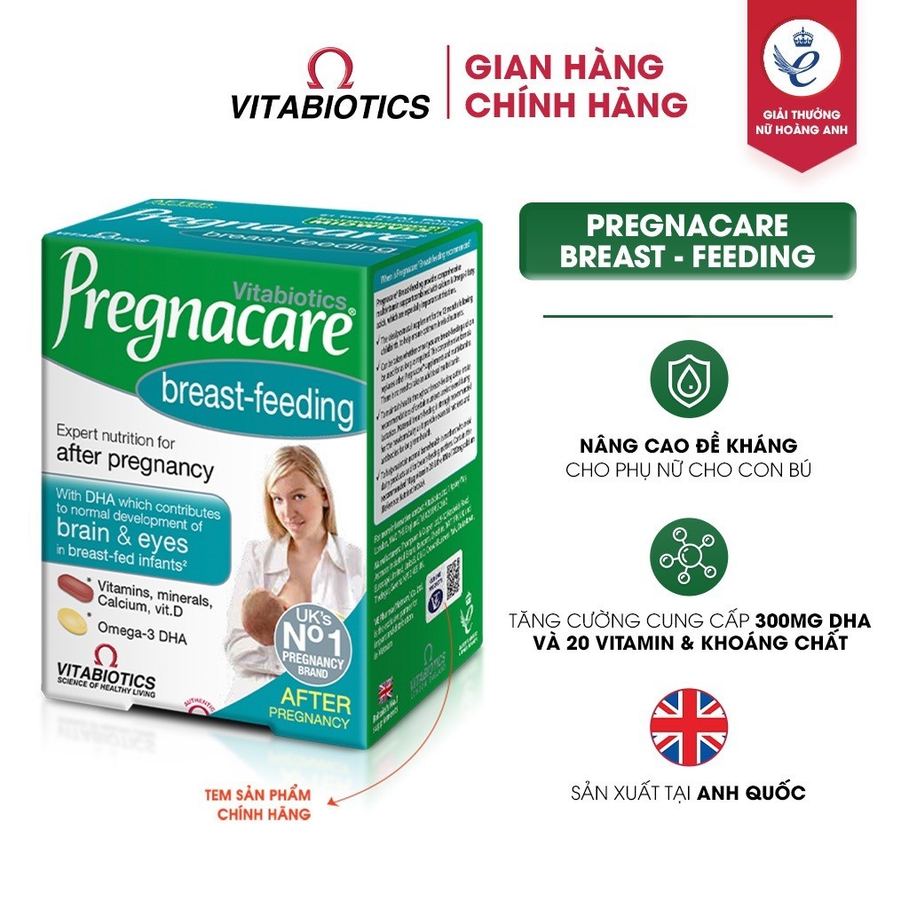 Hàng Anh-Pregnacare Breast Feeding Vitamin Tổng Hợp Cho Mẹ Sau Sinh 84 ViênSSĐT