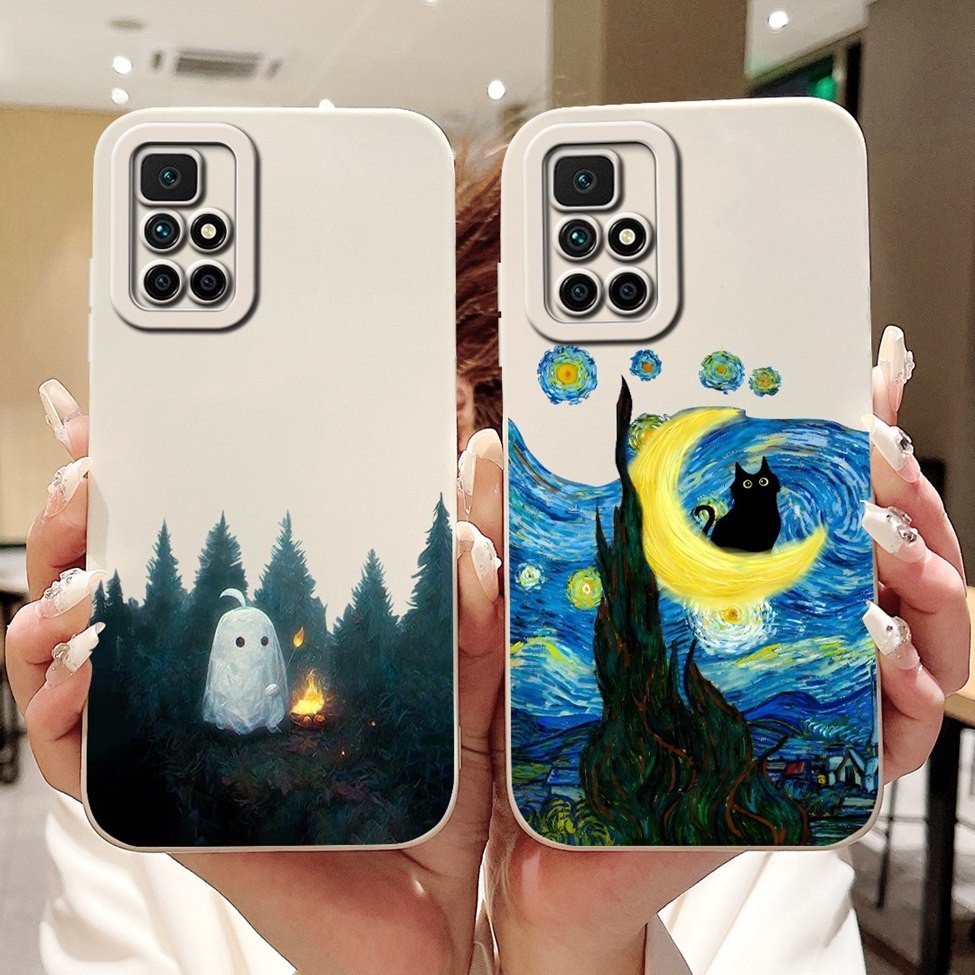 Dành Cho Redmi 10 2022 Ốp Lưng 2021 Chống Sốc Thẩm Mỹ Mèo Dễ Thương Bé Trai Ốp lưng Redmi 10 6.5 ''