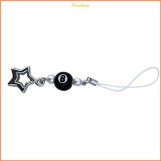 Nice Modern Black 8 Cutout Star Phone Charm Trang trí túi đa năng để mặc hàng ngày