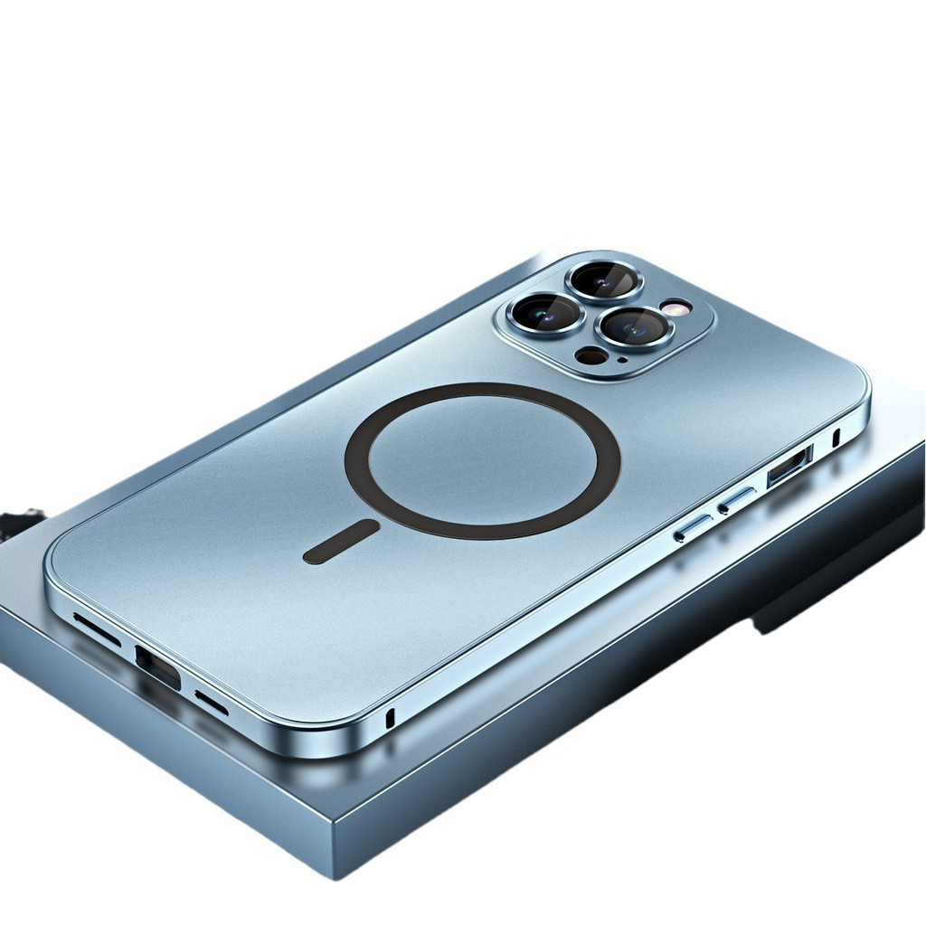 Thích hợp cho IPhone 15 Pro Max Khung hợp kim nhôm kim loại Vỏ điện thoại từ tính IPhone 14 15Pro Snap on Vỏ bảo vệ | BigBuy360 - bigbuy360.vn