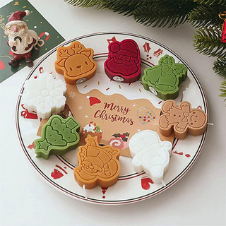 Halloween Giáng Sinh Nến Thơm Khuôn Silicon DIY Thơm Nến Thạch Cao Bí Ngô Ma Ông Già Noel Người Tuyết Món Tráng Miệng Bánh Quy Khuôn Nướng Bánh