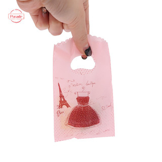 Diễu Hành 50 Cái / lốc Nhiều Thiết Kế Túi Nhựa Nhỏ 9x15cm Boutique Túi Quà Có Tay Cầm Ch Bông Tai Trang Sức Bao Bì Túi VN