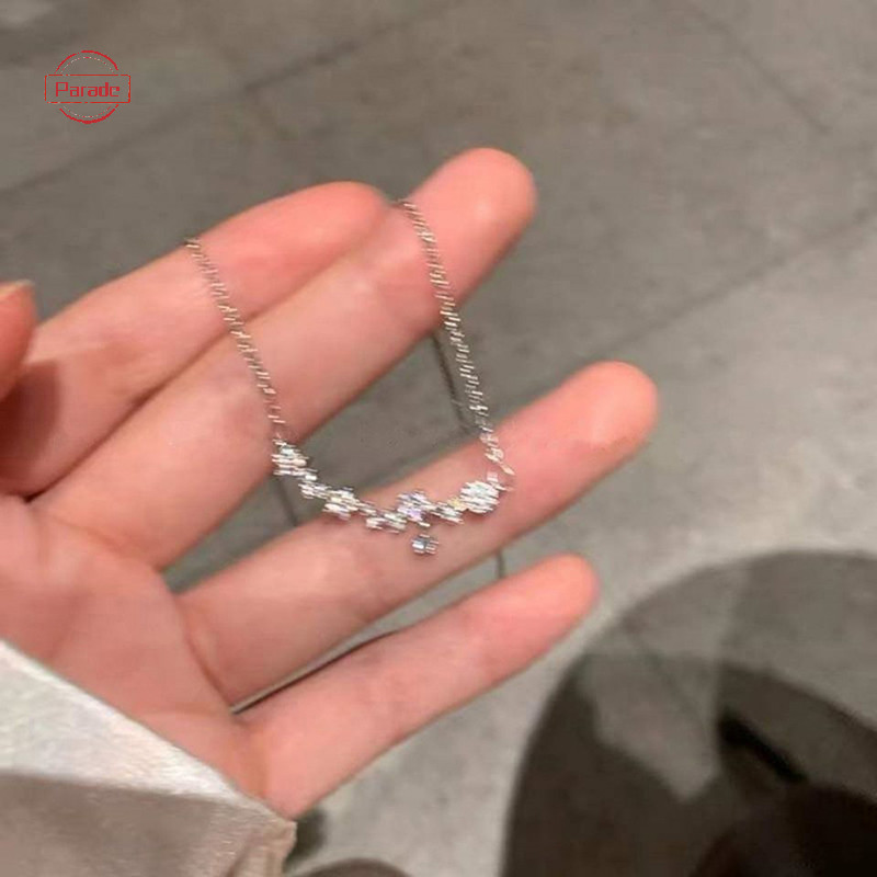 Cuộc diễu hành Tinh Tế Ngôi Sao Zircon Vòng Cổ Kim Loại Nữ Quyến Rũ Ngọt Ngào Đáng Yêu Ánh Sáng Xương Đòn Dây Chuyền Vòng Cổ Bé Gái Trang Sức Dự Tiệc Quà Tặng VN
