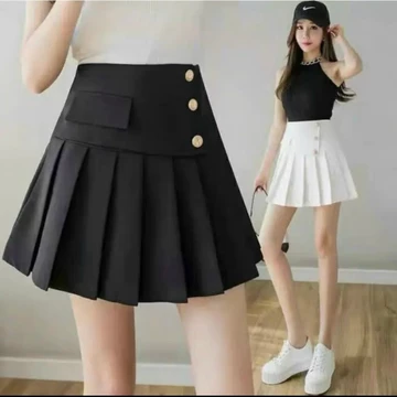 Chân váy nữ ngắn xếp ly hàng Quảng Châu cao cấp, Chân váy xếp ly thiết kế theo phong cách Hàn Quốc năng động trẻ trung