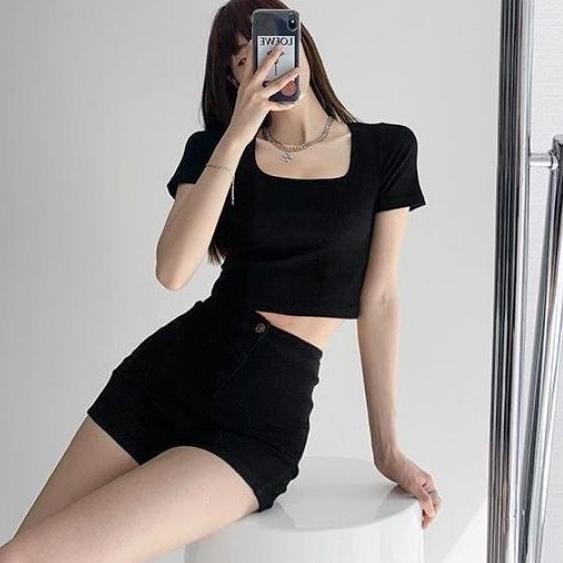 Quần đùi nư - Quân đui ôm lưng cao không túi - Q01