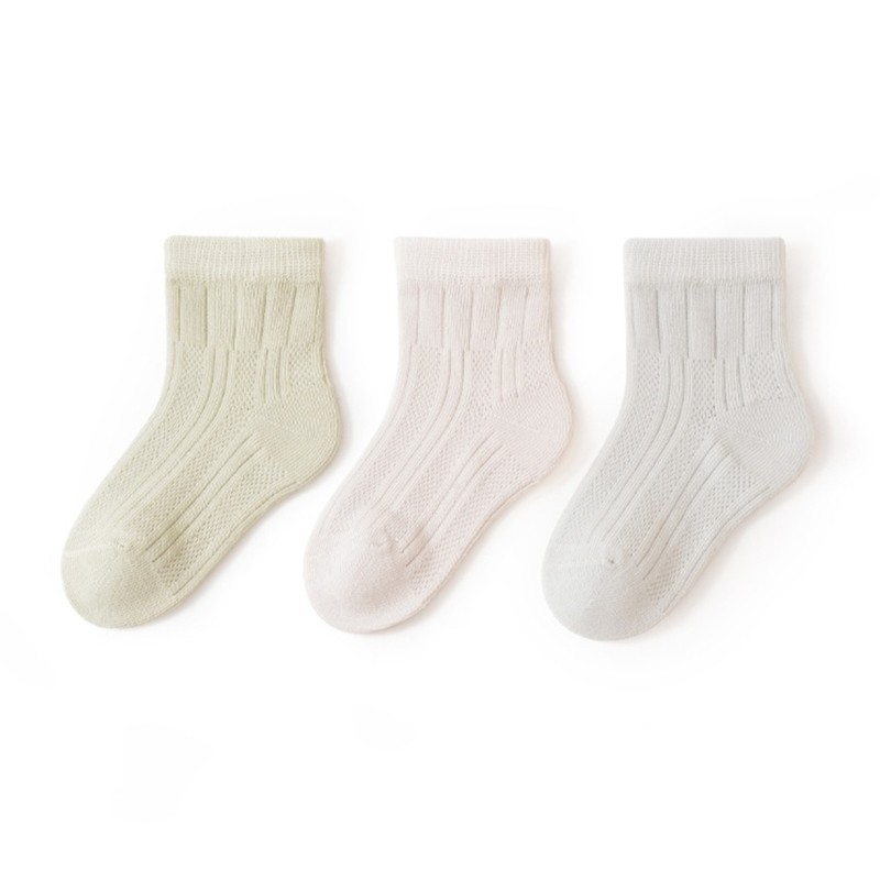 Dasbsug 3 Đôi Tất Lưới Mắt Cá Chân Mỏng Mềm Mại Thoáng Khí Cho Bé Tập Đi, Cotton Cho Trẻ Sơ Sinh