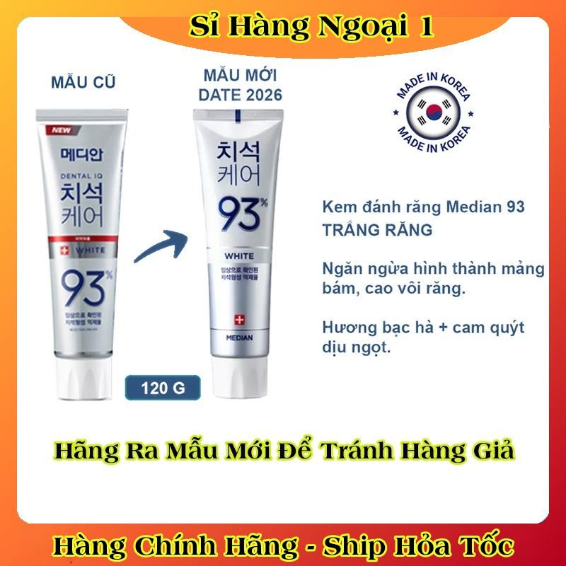 [CHÍNH HÃNG] Kem đánh răng Median 93% Hàn Quốc Tuýp 120g