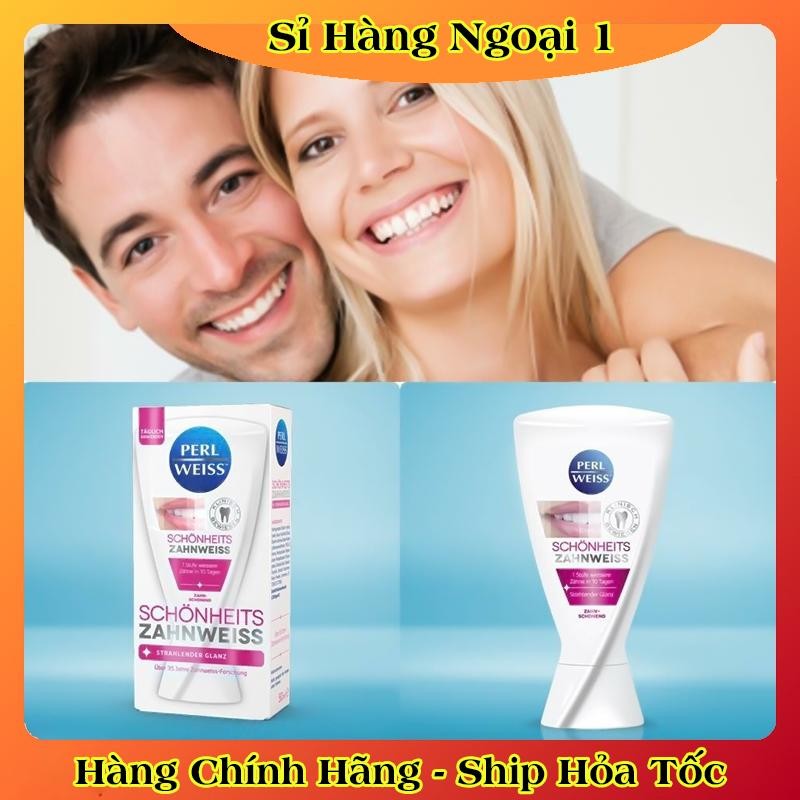 Kem đánh răng làm trắng Perl Weiss 50ml của Đức - Date mới Đủ Bill