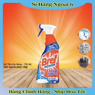 [Mẫu mới nhất] Chai xịt vệ sinh TẨY CẶN CANXI INOX, vòi sen, vách kính Bref Power 750ml của Đức