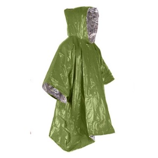 Áo mưa khẩn cấp WARMTHCO, Áo mưa nhiệt dày màng nhôm, Áo mưa Poncho chống gió phản quang đa chức năng Leo núi ngoài trời