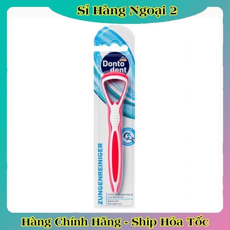 Cây cạo lưỡi, vệ sinh lưỡi Dontodent bằng nhựa, cao cấp, cho người lớn của Đức - Đủ Bill