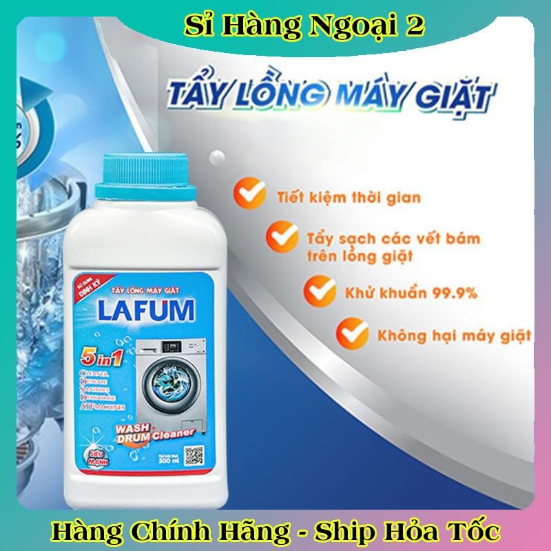 Dung Dịch Vệ Sinh Tẩy Lồng Máy Giặt LAFUM Làm Sạch Cặn Bẩn Lồng Giặt 500ml