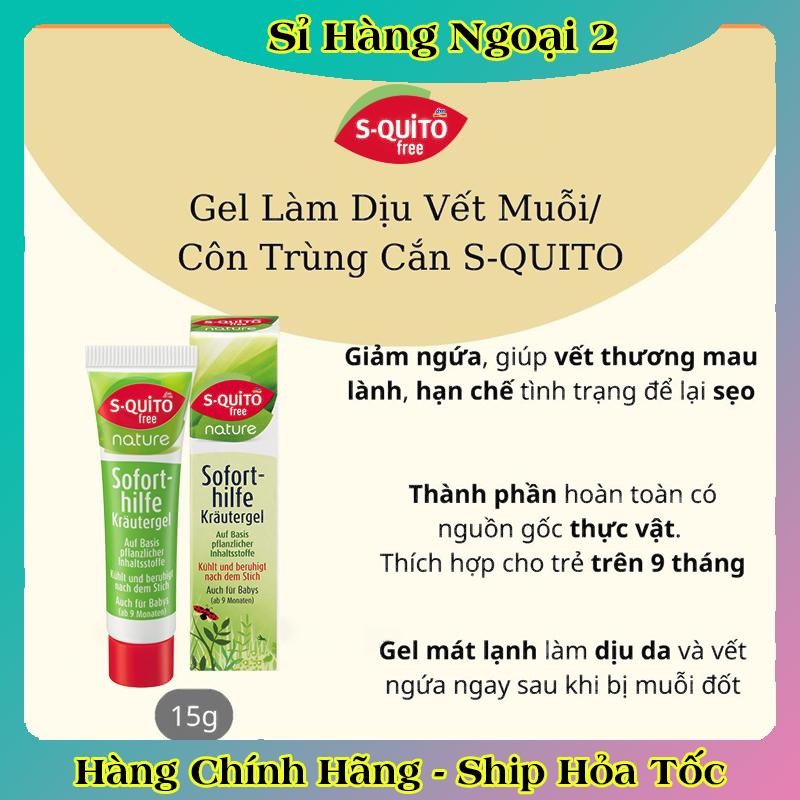 Xịt chống muỗi, kem bôi côn trùng đốt, thanh lăn và gel bôi muỗi đốt Squito Free cho bé từ sơ sinh của Đức- Date mới