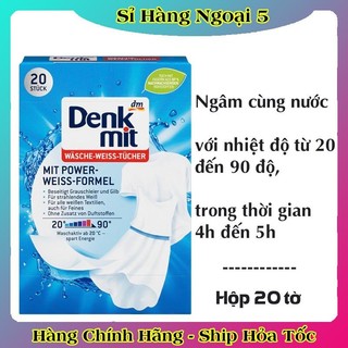 [auth] [Nội địa Đức Đủ Bill] Giấy tẩy trắng quần áo Denkmit hộp 20 tờ [Hot]