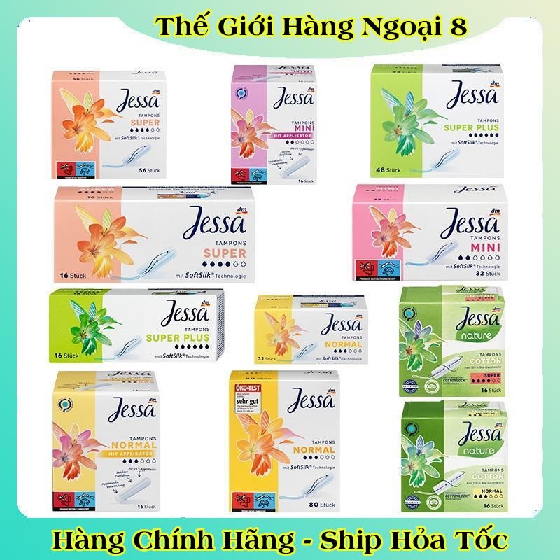 Băng vệ sinh Tampon Jessa hộp đủ size - Hàng Nội Địa Đức
