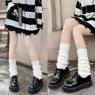 Vớ tất ống chân dệt kim len ống tay giữ ấm phong cách Y2K ống tất chân đáng yêu phong cách idol iLita