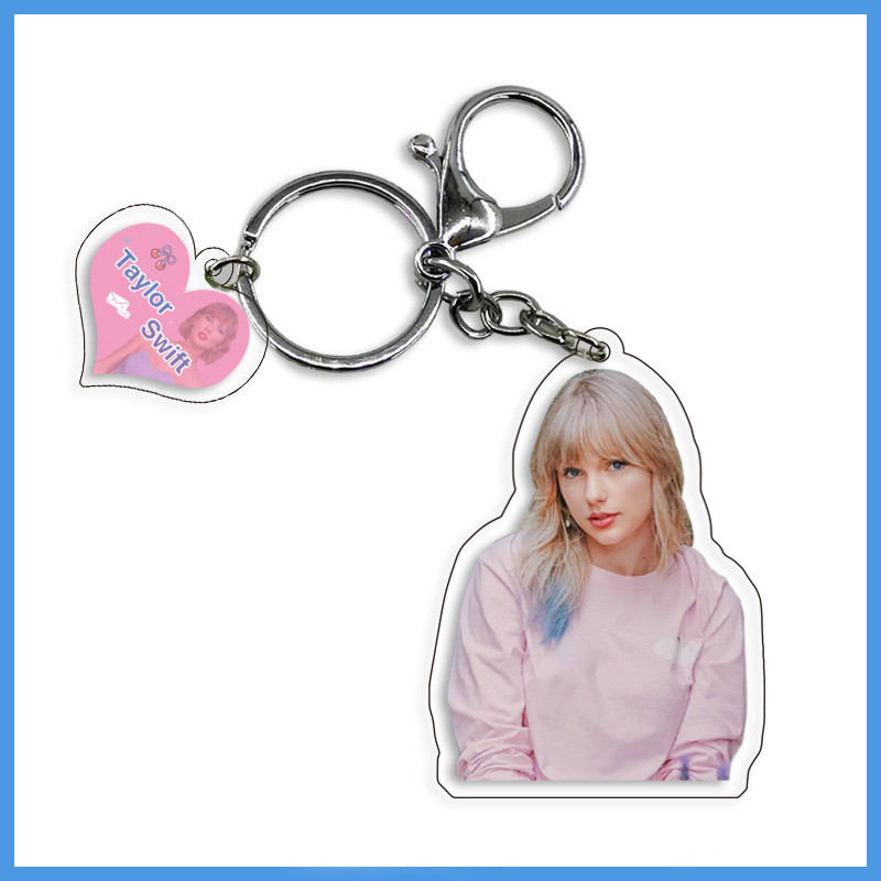 Taylor Swift Acrylic Móc Chìa Khóa Ca Sĩ Nửa Đêm Trong Suốt Móc Khóa THE ERAS TOUR Thẻ Tay Móc Khóa Khối Rubik Vòng Chìa Khóa YM